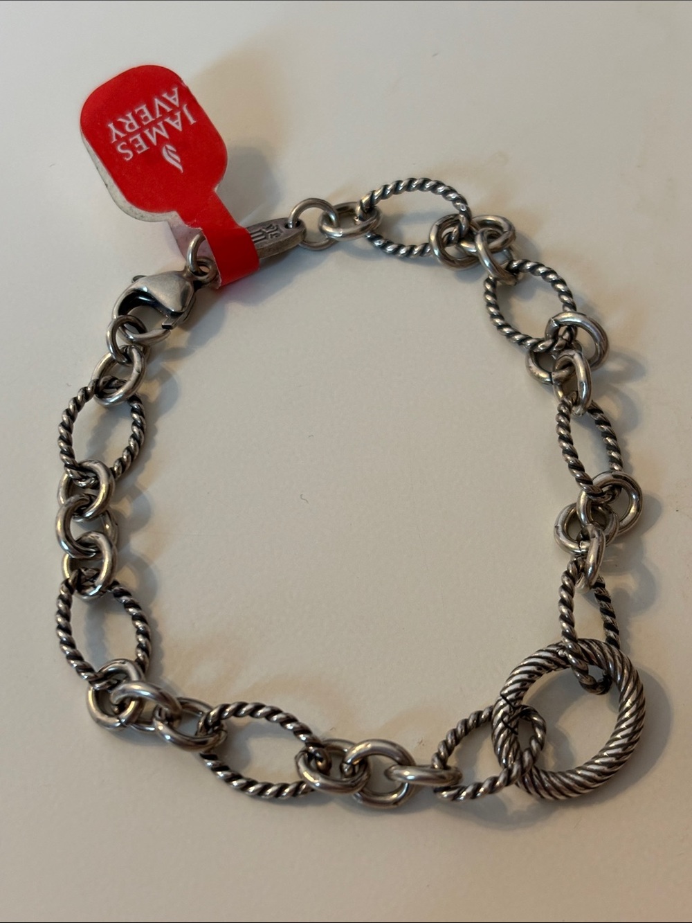 James Avery Oval Twist Charm Bracelet